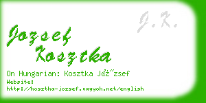 jozsef kosztka business card